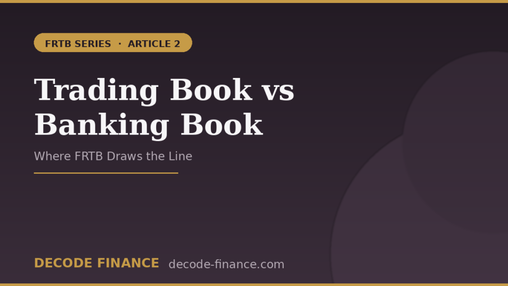 FRTB - Trading Book Vs Banking Book