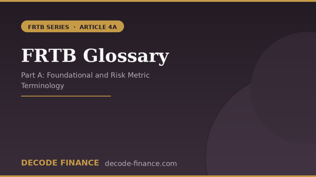 FRTB Glossary terms