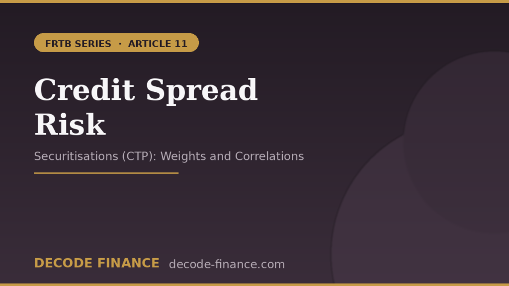 Credit Spread Risk, Securitization, CTP, FRTB, Correlation