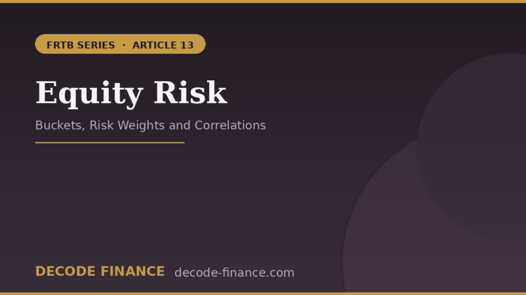 Equity Correlation FRTB