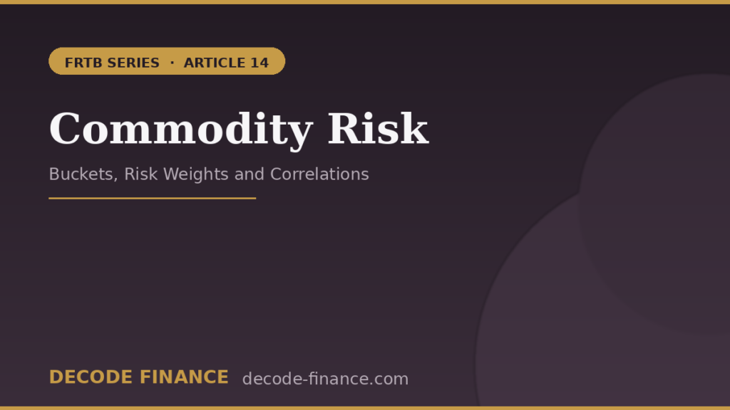 Commodity Risk, FRTB, Correlation
